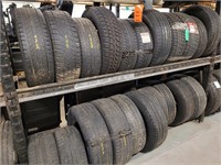21 +/- USED TIRES - NO RACK- MUST TAKE ALL