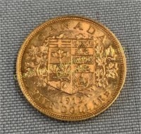 1912 Canada 5 dollar gold coin, Pièce de 5$ en or
