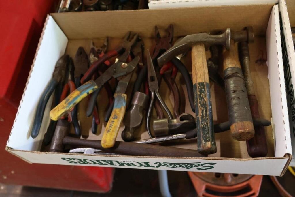 ASSORTED PLIERS & HAMMERS