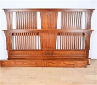 Vintage King Solid Mission Oak Headboard