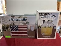 Serving tray and 2 gallon beverage dispenser