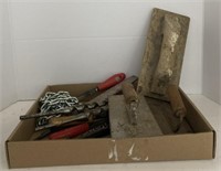 (K) Lot Of Vintage Tools: Chain, Pliers,