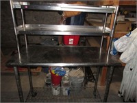 Rolling Stainless Prep Table