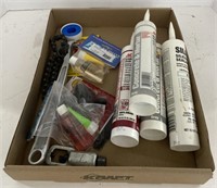 (K) Lot Of Tools: Glue, Hose Clamps, EZ-Lube, Etc