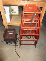 (3) High Chairs and (2) Booster Seats