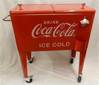 2 DOOR DRINK COCA-COLA COOLER ON STAND