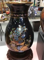 Black peacock pitcher made in Greece