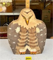 Vtg James Haddon Handpainted Carved Wood Eagle 8”