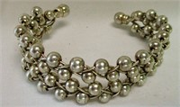 Sterling Silver Custom Wire & Bead Bracelet