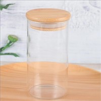 Glass Jar with Bamboo Lid Sealed Canister Food