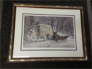 Doug Laird Signed Numbered Winter Welcome 23x30