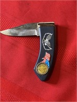 Pocket knife with mercury dime