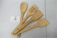 (2) 4-Pc Ergo Kitchen Bamboo Cutlery