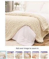 $80 Chunky Knit Blanket Throw 60"x80"