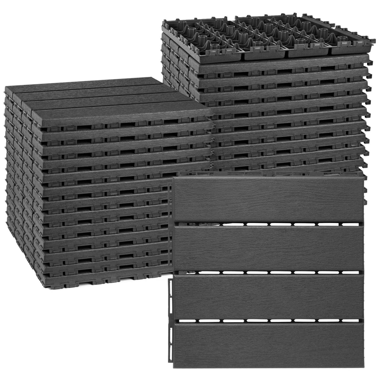 ToLanbbt Plastic Interlocking Deck Tiles 27 Pack 1