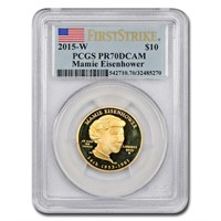 2015-w 1/2oz Gold Mamie Eisenhower Pr70 Pcgs Fs