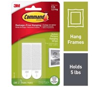 3M Command 5lb Picture Hanging Strips 2ct Package