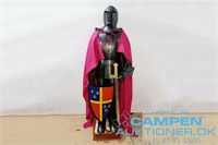 Sort ridder, middelalder rustning m/sværd&skjold