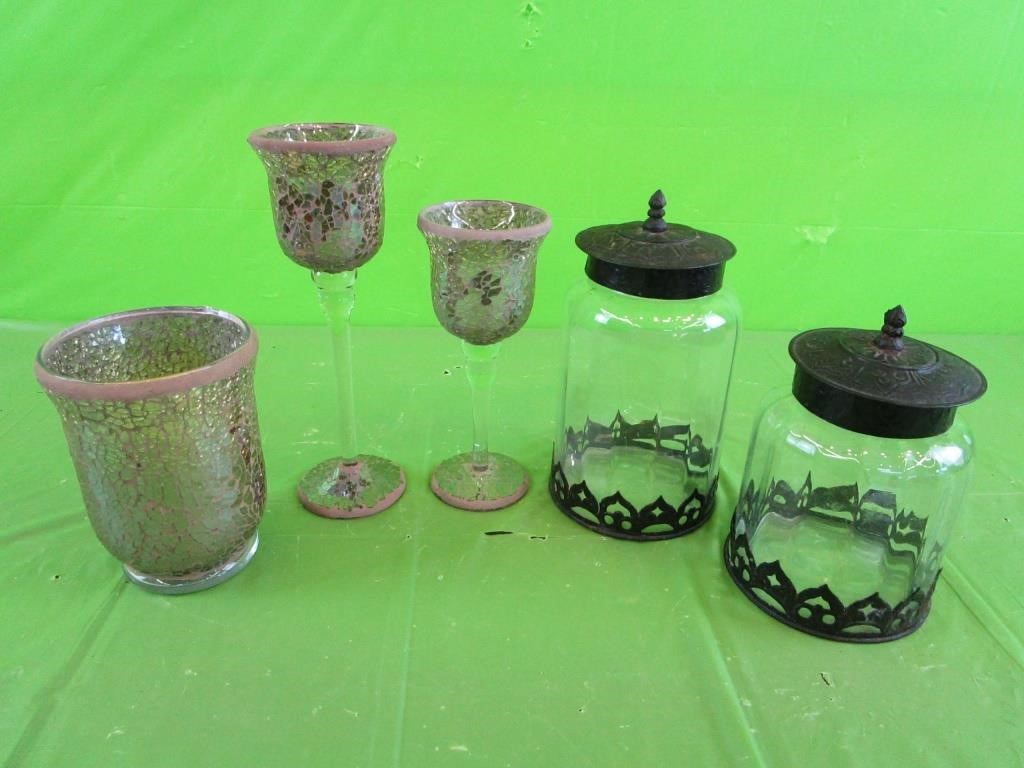 Candle Holders & Bath Canisters