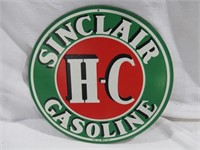 Sinclair Gasoline 11" Dia Metal Sign