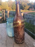 Large brown embossed Centlivre beer bottle