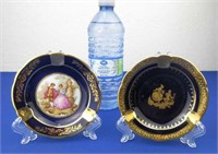 2 Limoges Ashtrays w/ Courting Couple