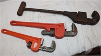 10"& 14" Pipe Wrench & Vintage Pipe Cutter