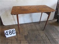 Oak Folding Sewing Table
