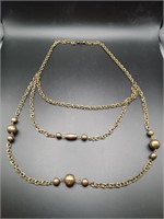 Long Three Chain Necklace
