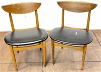 Pair Mid Century Modern Scandinavian Dining Chairs