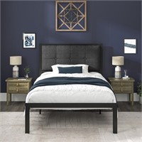 E8640  Grey Twin Bed with Under-Bed Storage