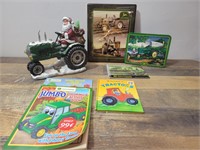 Santa Tractor, John Deere Clark and Books.