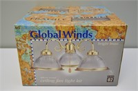 Bright Brass Ceiling Fan Light Kit