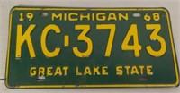 1969 Michigan plate.