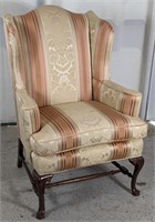 Queen Anne Style Wingback Armchair