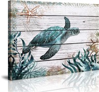 Wall Art Ocean Turtle 20x28 inches.