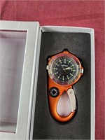 Orange pocket watch clip on new in box
