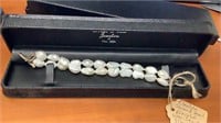 Double strand pearl bracelet Sterling Clasp