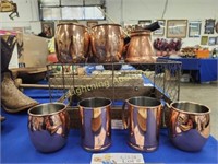 NINE ASSORTED COPPER ITEMS