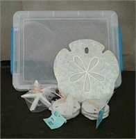Storage Container With Shell Decorations