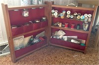 Vintage Sewing Accessories/Spool Folding Case