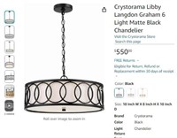 B538 Crystorama Libby Langdon Graham 6 Light