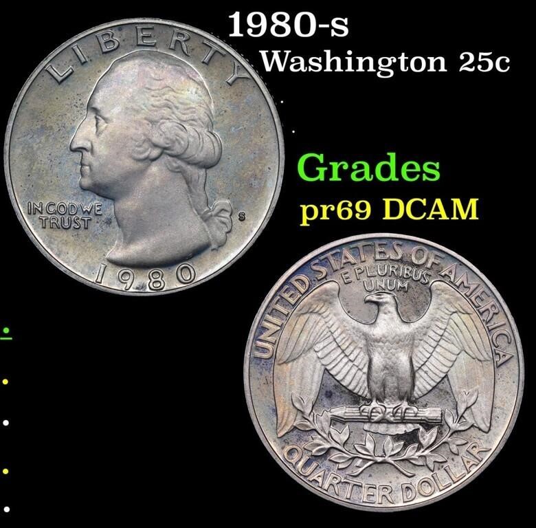 Proof 1980-s Washington Quarter 25c Grades GEM++ P