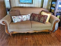 Fabric Sofa w/ Pillows 84" x 38"