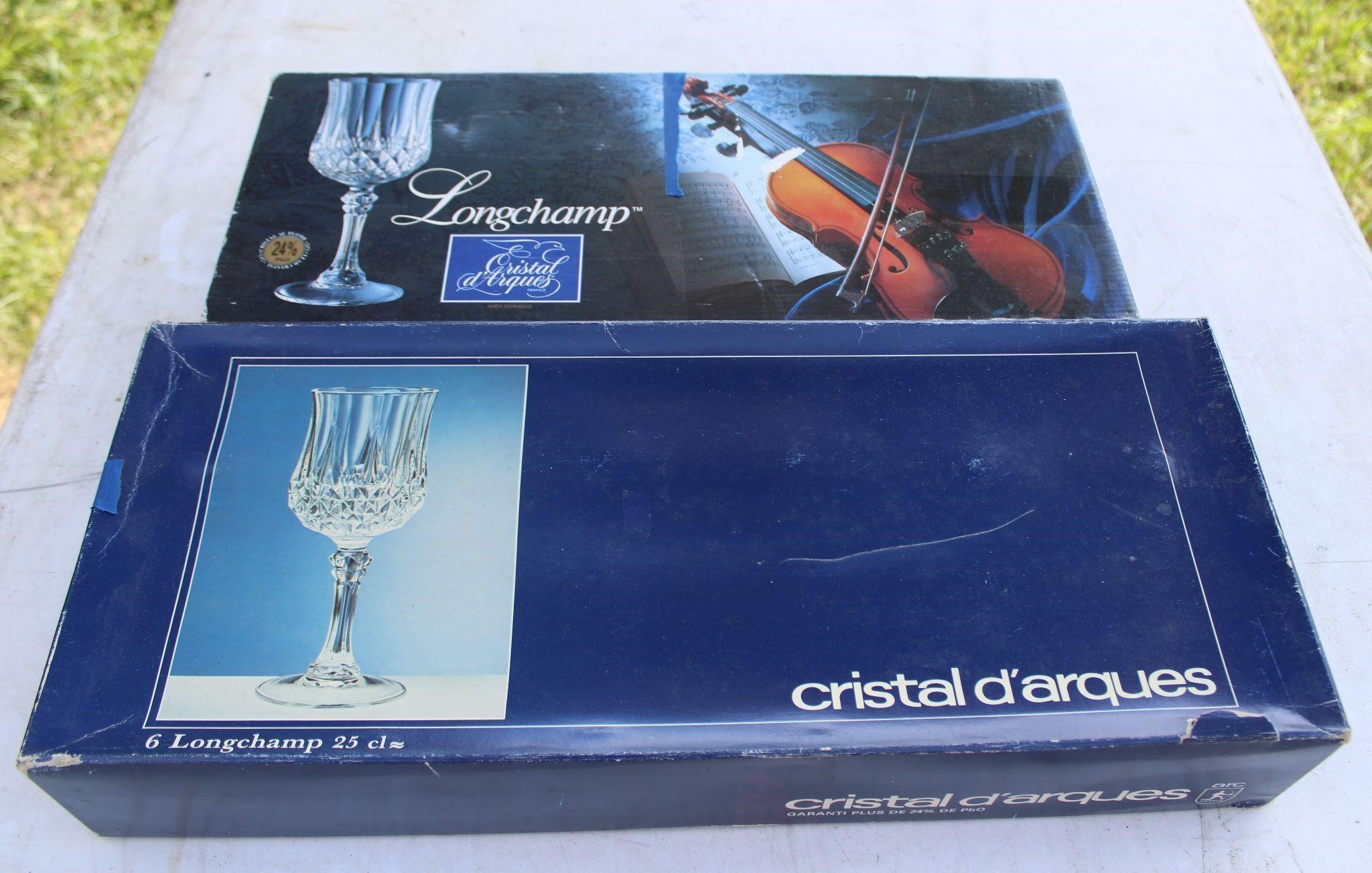 2 Sets of Cristal d'Arques Stemware