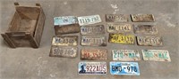 18+/- Vintage Oklahoma License Plates,