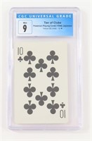 POKEMON PLAYING CARD - 10 CLUBS, 1998 JP GRADE 9