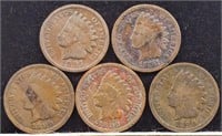 1890 & 1891 Indian Head  One Cent Coins