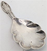 Sterling Tea Caddy Spoon w Shell Bowl