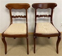 PRETTY MID 1800’S SOLID MAHOGANY CHAIRS